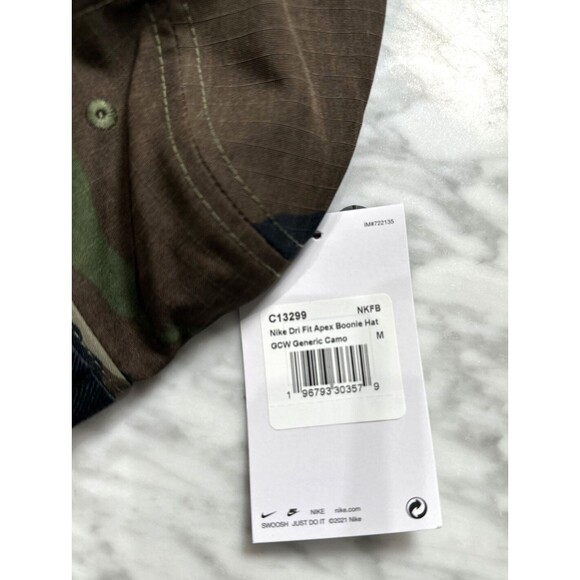 Nike Football On-Field Green Camouflage Bucket Boonie Hat Cap Camo Men's Medium - Picture 4 of 5